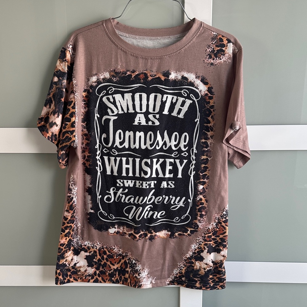Brown Leopard Print Tee